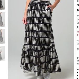 HARTFORD WOMEN'S JIG FLARED STRIPED WOVEN SKIRT